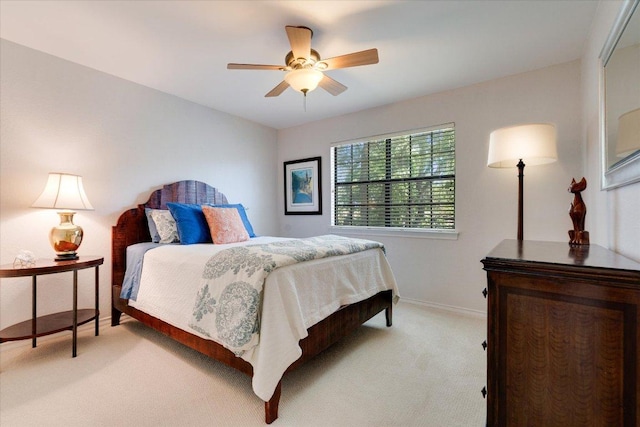 9410 Topridge Dr, Austin, TX 78750 - bedroom featuring light carpet and ceiling fan