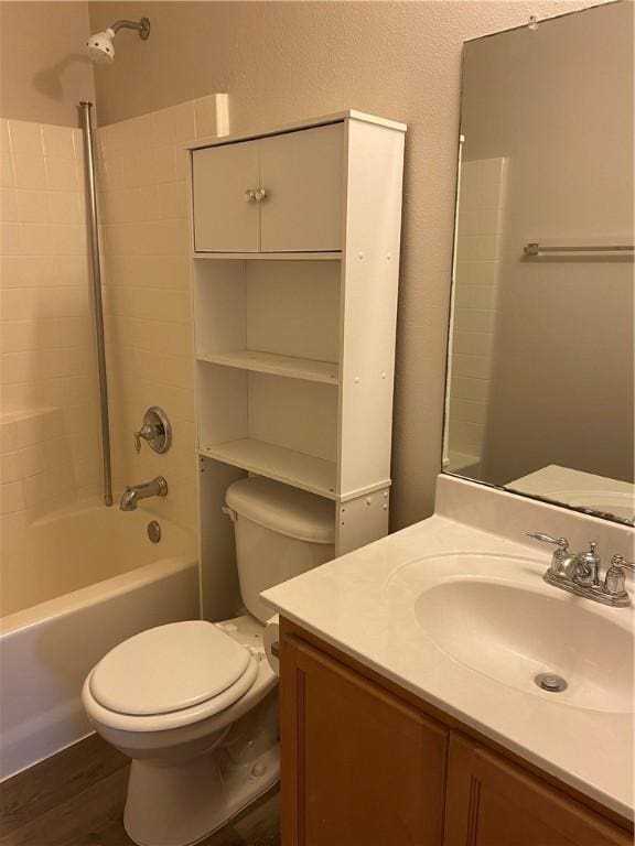 2700 Saddle Blanket Pl, Leander, TX 78641 - full bath with vanity, shower / tub combination, and wood finished floors