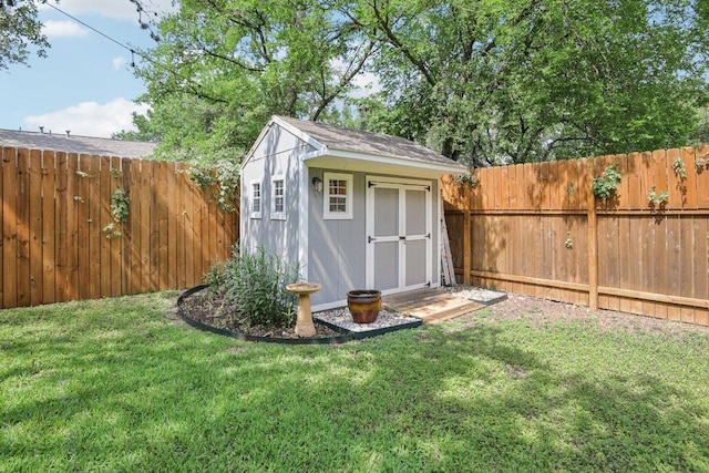 9100 Bill Hickcock Pass, Austin, TX 78748 - view of shed with a fenced backyard
