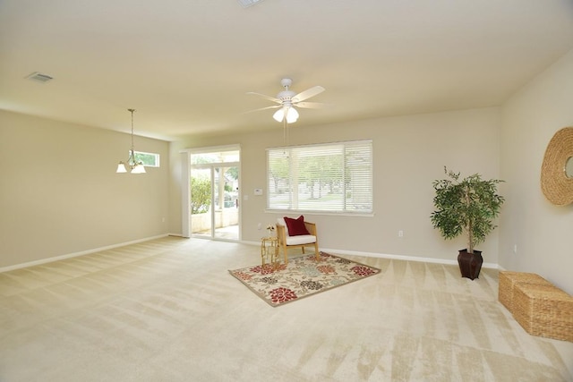 101 Ranch House Cv, Georgetown, TX 78633 - sitting room featuring light carpet and ceiling fan