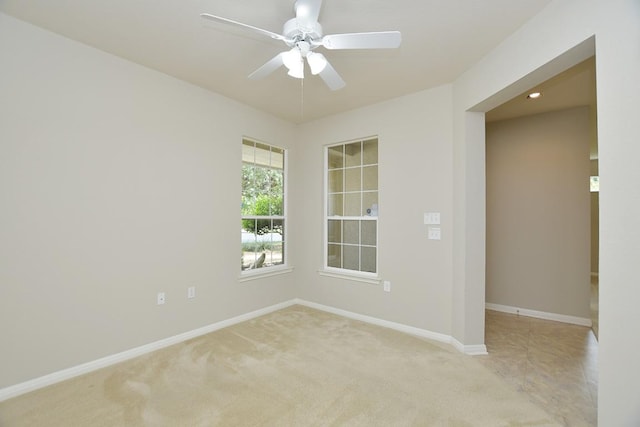 101 Ranch House Cv, Georgetown, TX 78633 - empty room with ceiling fan and light carpet