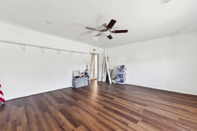 3810 Leafield Dr, Austin, TX 78749 - spare room featuring wood finished floors and a ceiling fan