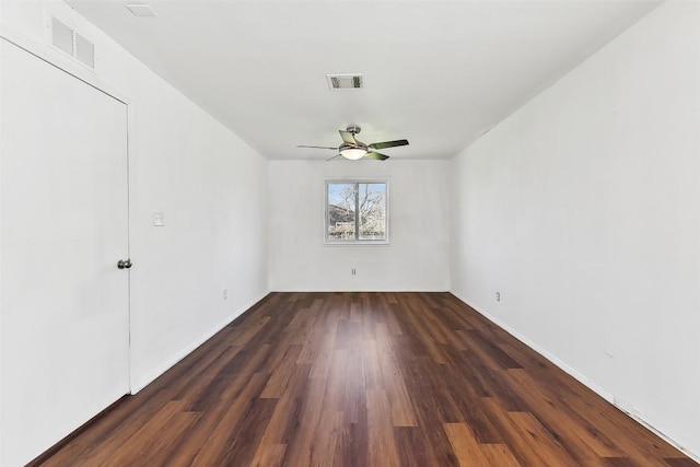 3810 Leafield Dr, Austin, TX 78749 - spare room with wood finished floors and a ceiling fan