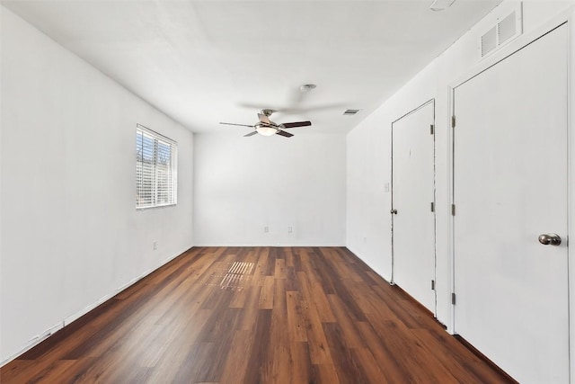 3810 Leafield Dr, Austin, TX 78749 - empty room featuring wood finished floors and a ceiling fan