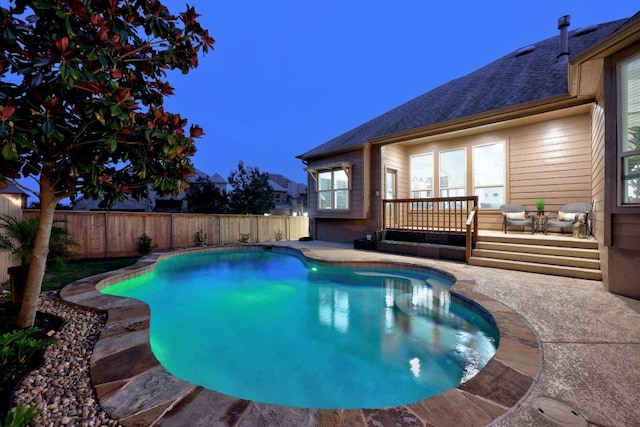 100 Crystal Cv, Round Rock, TX 78664 - view of pool featuring a fenced backyard and a wooden deck