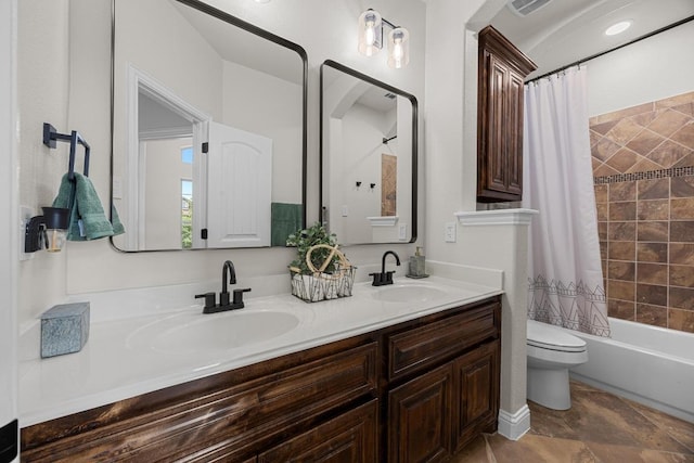 100 Crystal Cv, Round Rock, TX 78664 - full bathroom with double vanity and shower / bath combination with curtain