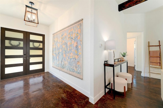 2471 George Pass, Canyon Lake, TX 78133 - entrance foyer featuring french doors and concrete floors
