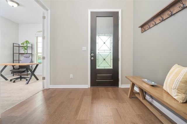 5612 Wild Foxglove Rd, Spicewood, TX 78669 - entrance foyer with wood finished floors and baseboards
