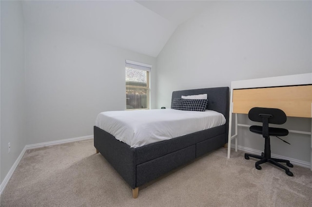 5612 Wild Foxglove Rd, Spicewood, TX 78669 - bedroom with carpet floors and vaulted ceiling