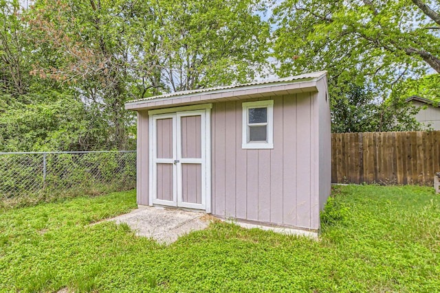 2112 Cindy Ln, Austin, TX 78727 - view of shed with a fenced backyard