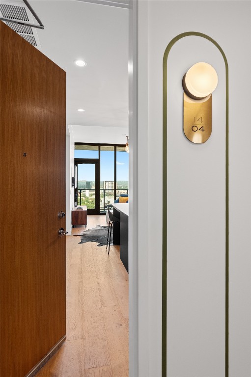44 E Ave Unit 1404, Austin, TX 78701 - corridor featuring recessed lighting