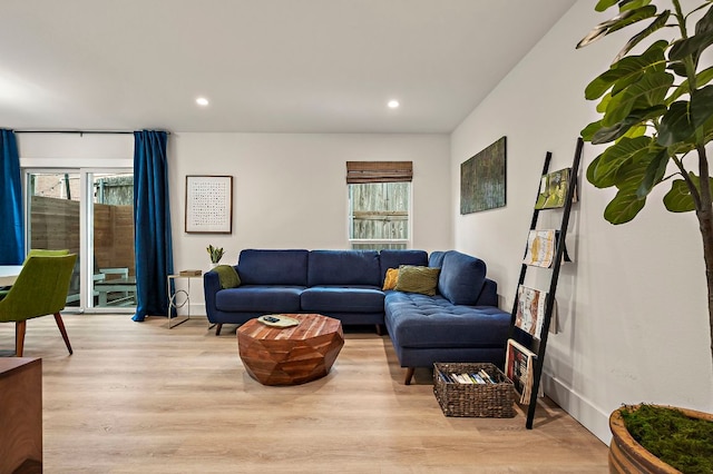 1206 Hollow Creek Dr Unit 3, Austin, TX 78704 - living room with light wood-style floors and recessed lighting