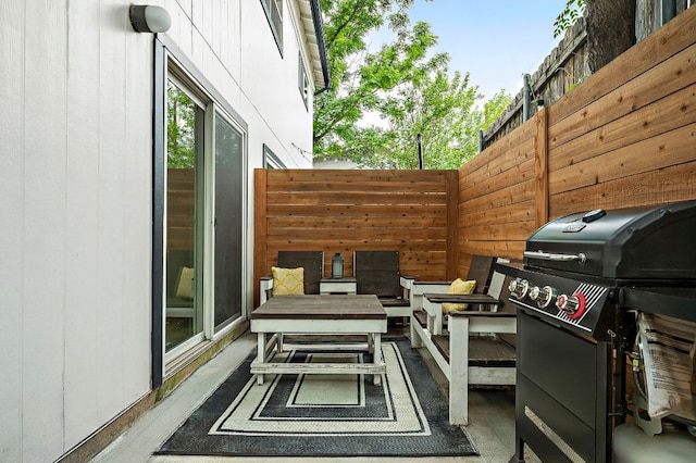 1206 Hollow Creek Dr Unit 3, Austin, TX 78704 - view of patio / terrace with a grill and an outdoor hangout area