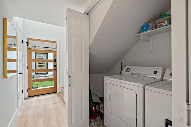 1206 Hollow Creek Dr Unit 3, Austin, TX 78704 - laundry room featuring independent washer and dryer and light wood-style floors