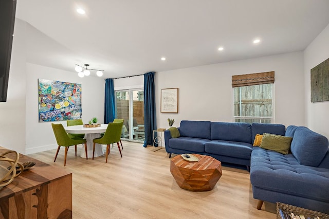 1206 Hollow Creek Dr Unit 3, Austin, TX 78704 - living area featuring light wood-style floors and recessed lighting