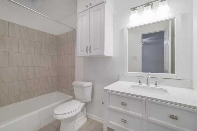 9206 Kempler Dr, Austin, TX 78748 - bathroom featuring vanity, tile patterned floors, and bathtub / shower combination