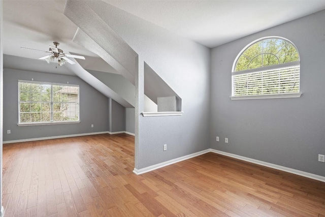 908 Golden Palomino Ct, Austin, TX 78732 - additional living space with wood finished floors and a ceiling fan
