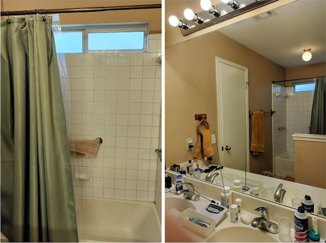 611 Clearcreek Dr, Leander, TX 78641 - full bath with shower / tub combo and a sink