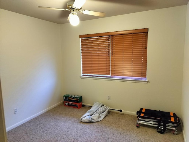 611 Clearcreek Dr, Leander, TX 78641 - carpeted spare room with a ceiling fan and baseboards