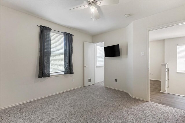 17737 Golden Valley Dr, Manor, TX 78653 - carpeted empty room with a ceiling fan and a smoke detector