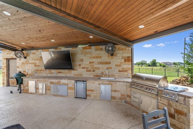 205 Honey Locust Cv, Leander, TX 78641 - view of patio with area for grilling and a sink