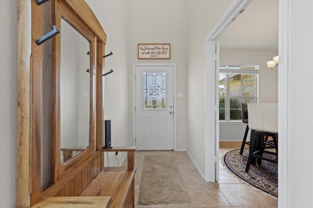 212 Plata Ln, Jarrell, TX 76537 - foyer entrance featuring plenty of natural light and tile patterned floors