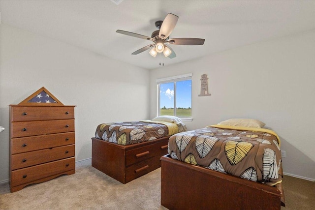 212 Plata Ln, Jarrell, TX 76537 - bedroom with carpet and a ceiling fan