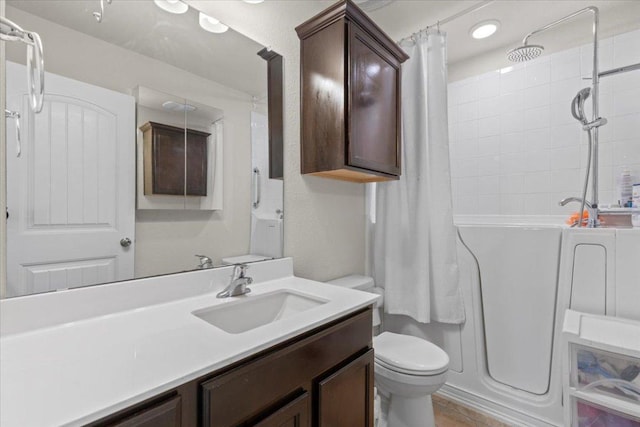 212 Plata Ln, Jarrell, TX 76537 - bathroom with vanity and shower / bathtub combination with curtain