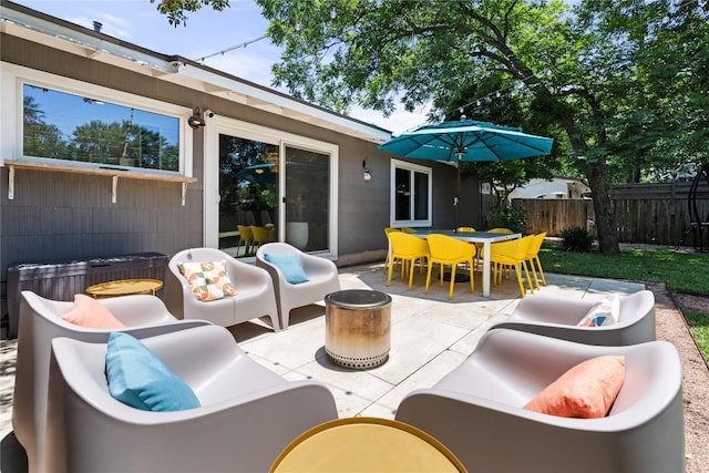 1703 Duke Ave, Austin, TX 78757 - view of patio with outdoor dining space and an outdoor hangout area