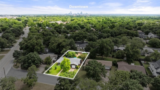 1703 Duke Ave, Austin, TX 78757 - aerial view of residential area featuring property parcel outlined