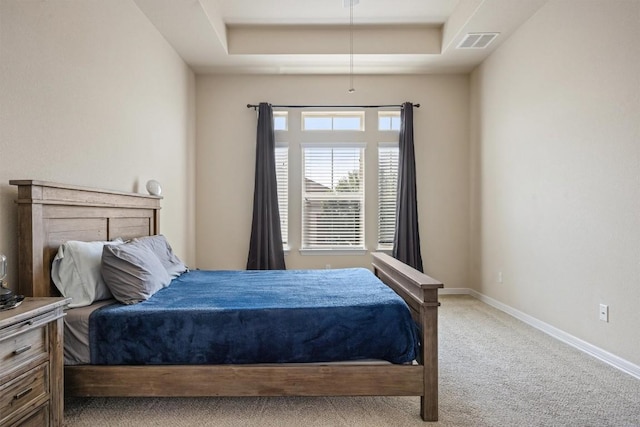 2302 Dillon Pond Ln Unit A, Pflugerville, TX 78660 - bedroom with light colored carpet and a tray ceiling