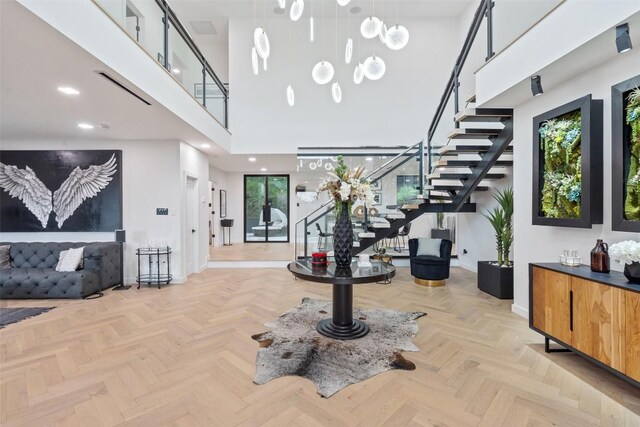 4808 Ranch Rd Unit 2222, Austin, TX 78731 - entryway with stairway and a towering ceiling