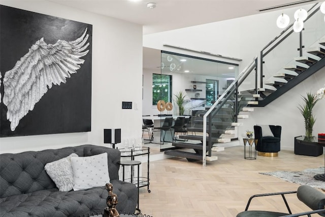 4808 Ranch Rd Unit 2222, Austin, TX 78731 - living room with stairway
