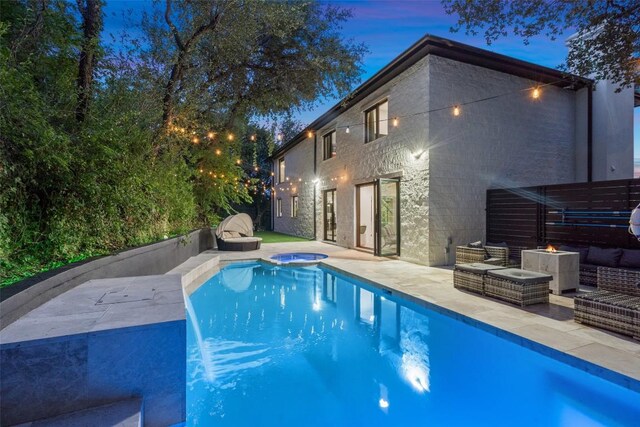 4808 Ranch Rd Unit 2222, Austin, TX 78731 - view of pool featuring an outdoor hangout area, a patio area, and a pool with connected hot tub