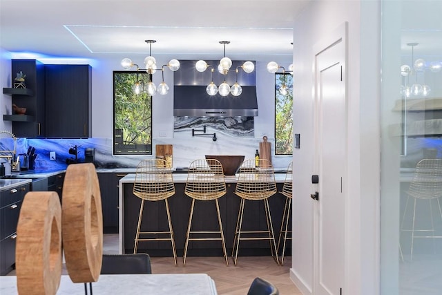 4808 Ranch Rd Unit 2222, Austin, TX 78731 - bar with tasteful backsplash and pendant lighting