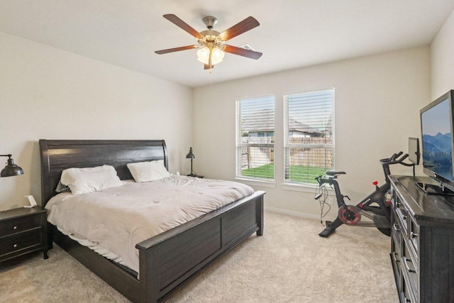 140 Syrah Ct, Leander, TX 78641 - bedroom with light carpet and ceiling fan