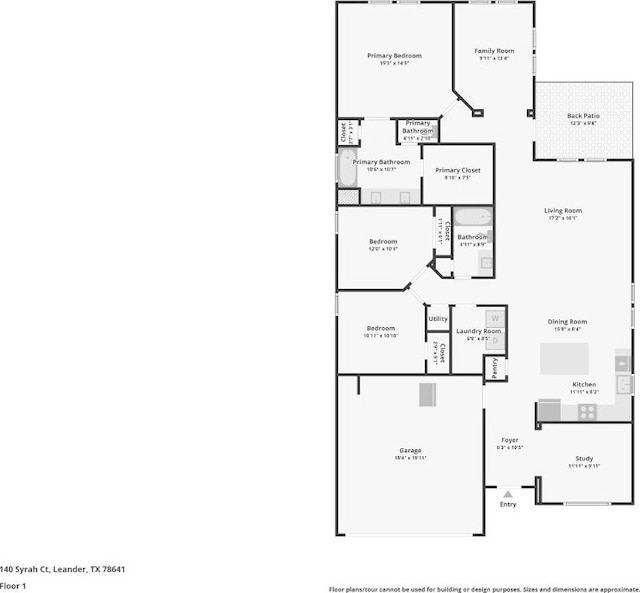 140 Syrah Ct, Leander, TX 78641 - view of property floor plan