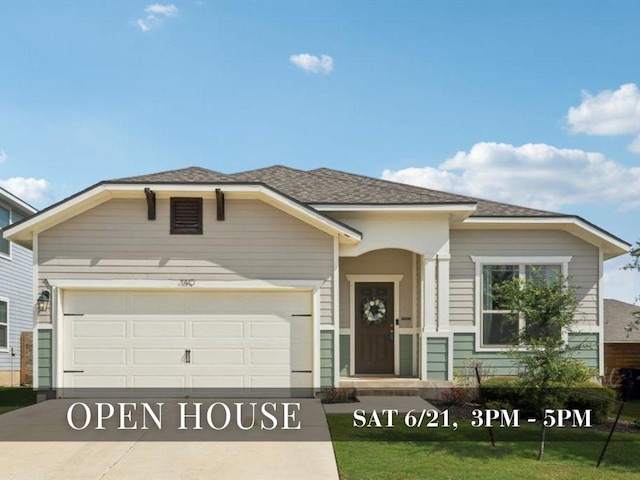 140 Syrah Ct, Leander, TX 78641 - view of front of house featuring driveway, an attached garage, and roof with shingles