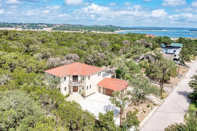 13201 Mansfield Dr, Austin, TX 78732 - view of subject property with a nearby body of water and a forest