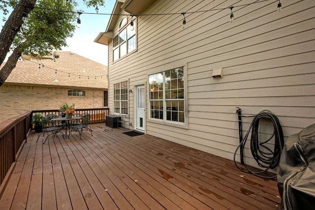 2308 Windswept Dr, Austin, TX 78738 - wooden terrace with outdoor dining area