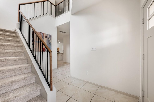 1116 La Conterra Blvd, Georgetown, TX 78626 - foyer featuring light tile patterned flooring and stairs