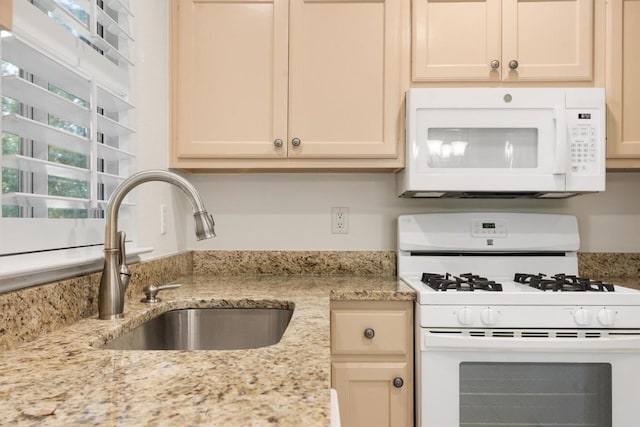 120 Plover Pass, Georgetown, TX 78633 - kitchen with white appliances and light stone countertops