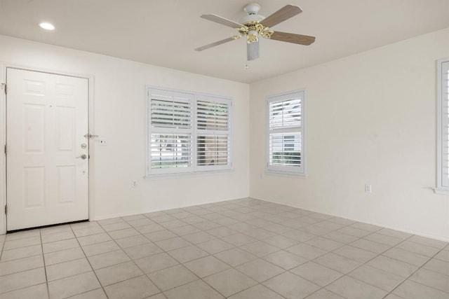 120 Plover Pass, Georgetown, TX 78633 - unfurnished room featuring ceiling fan and recessed lighting