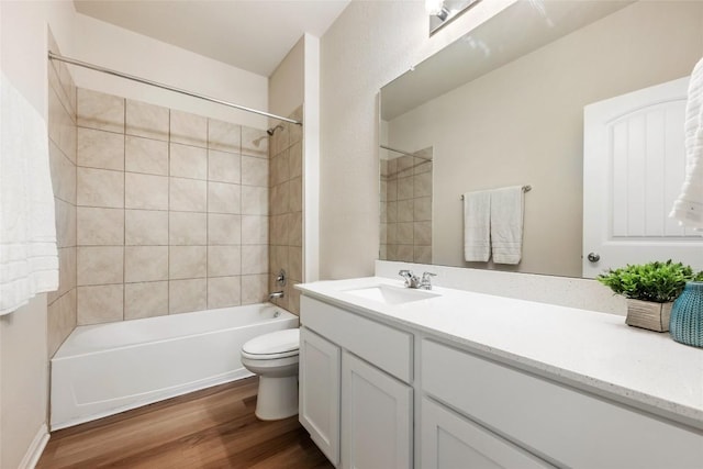2533 Buffalo Ford Ct, Georgetown, TX 78628 - full bath with vanity, wood finished floors, and tub / shower combination