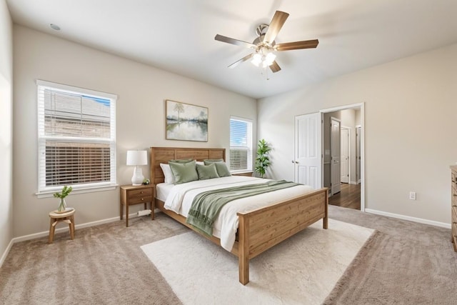 2533 Buffalo Ford Ct, Georgetown, TX 78628 - bedroom with light carpet and ceiling fan