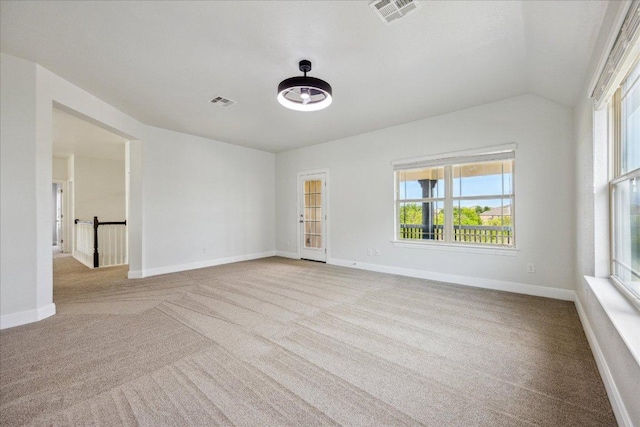 19612 Abigail Way, Pflugerville, TX 78660 - spare room featuring carpet flooring, plenty of natural light, and vaulted ceiling