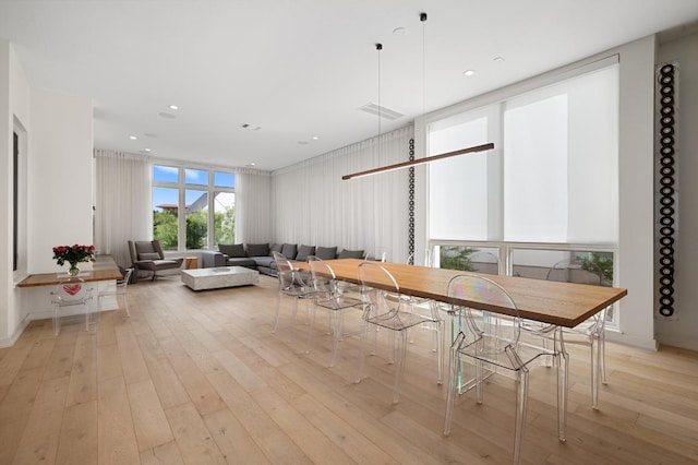 2608 Watkins Way, Austin, TX 78746 - dining room featuring light wood-style flooring and recessed lighting