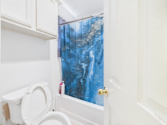 3111 Tom Green St Unit 208, Austin, TX 78705 - bathroom featuring toilet and shower / bathtub combination with curtain