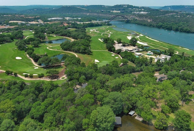 4703 Laguna Ln, Austin, TX 78746 - aerial overview of property's location featuring a nearby body of water and a golf club