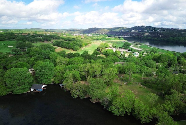 4703 Laguna Ln, Austin, TX 78746 - aerial view of property and surrounding area with a nearby body of water